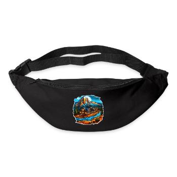 Landscape - Illustration - Bum bag - black - Front