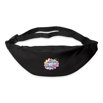 Car - Illustration - Bum bag - black - Front