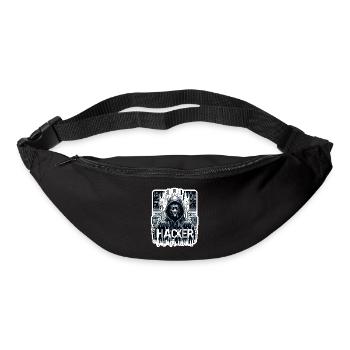 Hacker - Illustration - Sac banane - noir - Devant