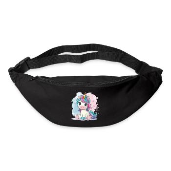 Einhorn Süß Niedlich Baby Kinder Einhörner Cartoon - Gürteltasche - Schwarz - Vorne