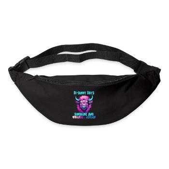 Bison and sunny days of crazy summer grazing - Bum bag - black - Front