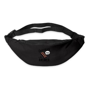 Le chocolat est la réponse. Peu importe la question - Sac banane - noir - Devant