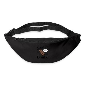 Schokolade ist die Antwort. Egal was die Frage ist - Gürteltasche - Schwarz - Vorne