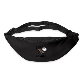 Le chocolat est la réponse. Peu importe la question - Sac banane - noir - Devant