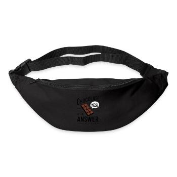 Le chocolat est la réponse. Peu importe la question - Sac banane - noir - Devant