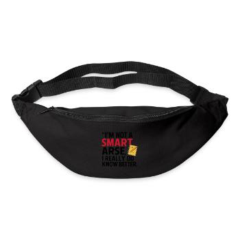 Ich bin kein Klugscheißer, weiß es wirklich besser - Gürteltasche - Schwarz - Vorne