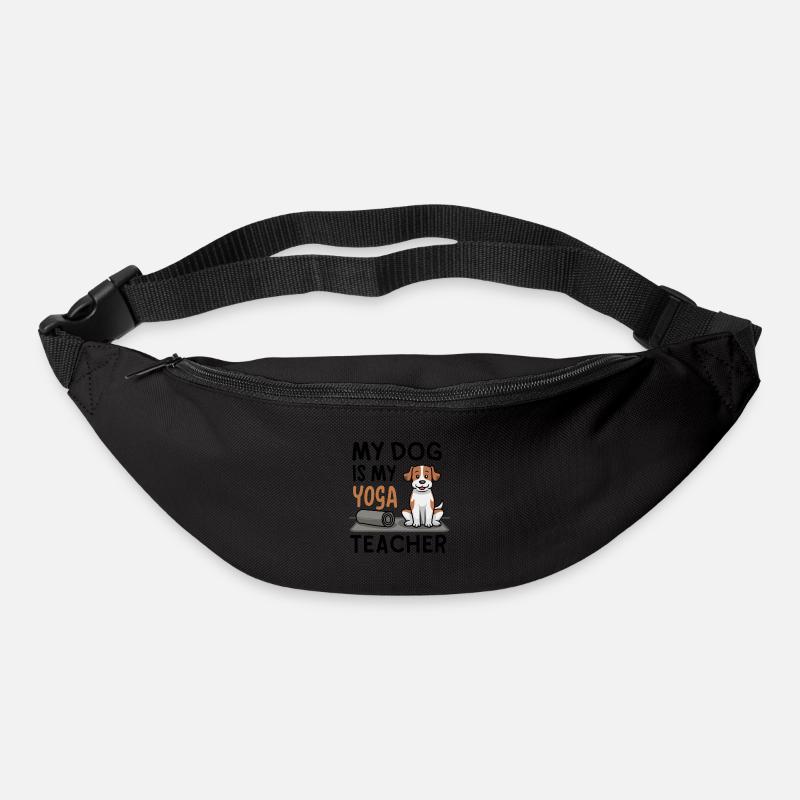 Mon chien est mon prof de yoga - Sac banane - noir