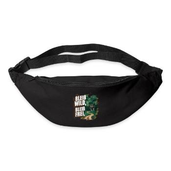Bleib wild, bleib frei - Gürteltasche - Schwarz - Vorne