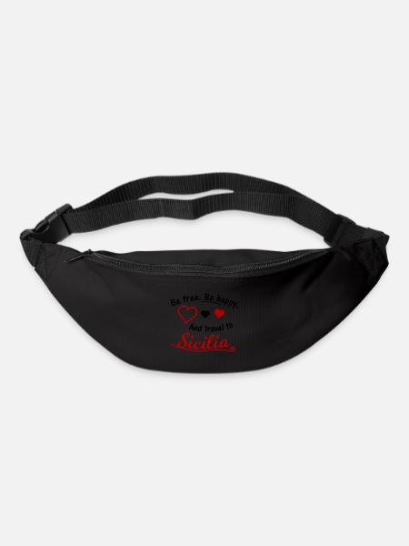 Vol vers la Sicile - Sac banane - noir