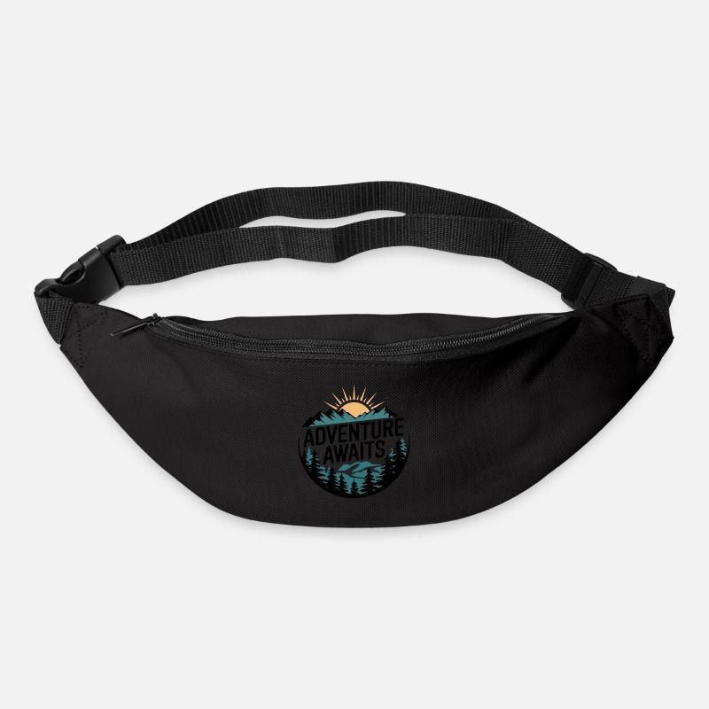 Adventure Awaits – Bergpanorama - Gürteltasche - Schwarz