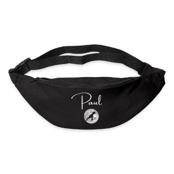 PAUL - Beautiful boy name with dinosaur - Bum bag - black - Front