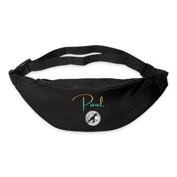 PAUL - Beautiful boy name with dinosaur - Bum bag - black - Front