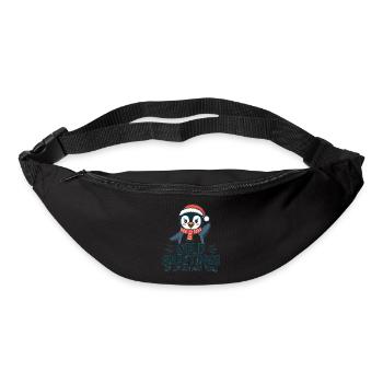 Salutations sympas au moment de Noël – Penguin - Sac banane - noir - Devant