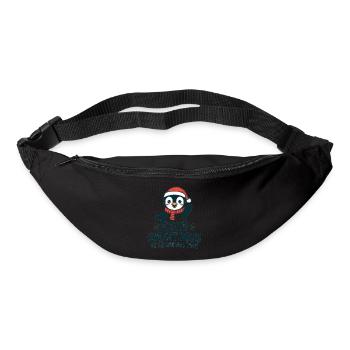 Salutations sympas au moment de Noël – Penguin - Sac banane - noir - Devant