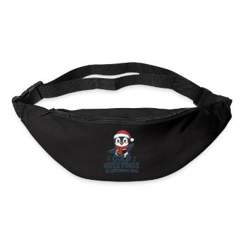 Salutations sympas au moment de Noël – Penguin - Sac banane - noir - Devant
