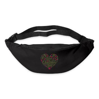 Love for the Christmas season – heart of motifs - Bum bag - black - Front
