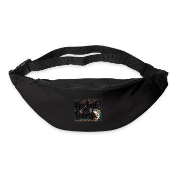 Hooked on Fishing – Funny Fishing Motif - Bum bag - black - Front