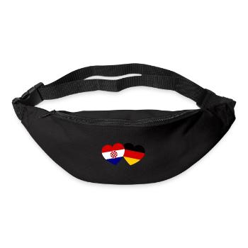 Croatian and German hearts - Bum bag - black - Front