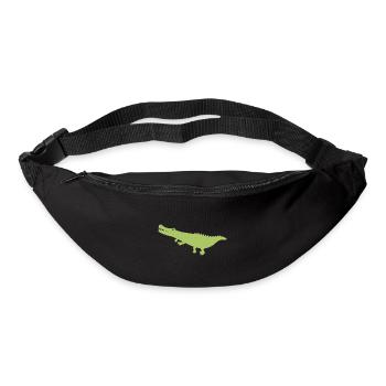 Cadeau d'alligator illustration animal crocodile - Sac banane - noir - Devant