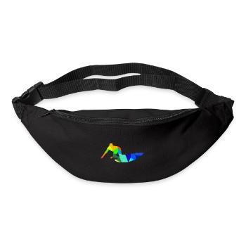 Colorful Rainbow Surfer Surfing Sports - Bum bag - black - Front