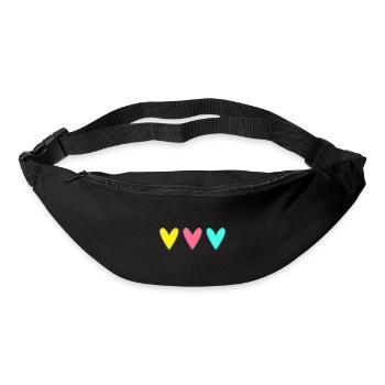 HEART. HEARTS. SAINT VALENTINE. LOVE. LOVE. CHRISTMAS - Bum bag - black - Front