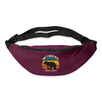 papa bear - Bum bag - burgundy - Front