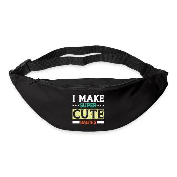 I MAKE SUPER CUTE BABIES - Gürteltasche - Schwarz - Vorne