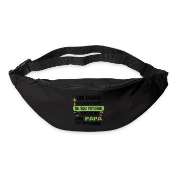 Jardinier Papa Jardinage Père Potager Citations - Sac banane - noir - Devant