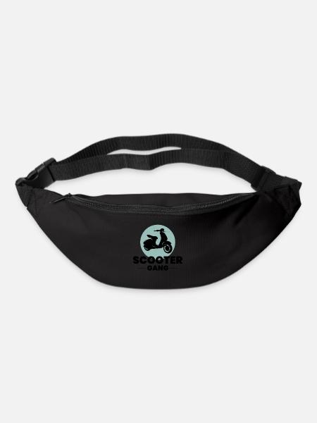 Roller Fahrer Gang Scootering Motorrad Moped Bike - Gürteltasche - Schwarz
