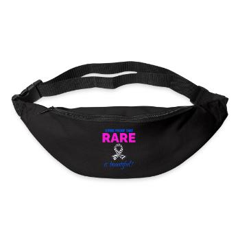 Sensibilisation aux maladies rares Rare is Beautiful - Sac banane - noir - Devant