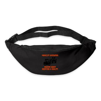 Halloween Ghosts Conducteur de chariot élévateur Équipement lourd - Sac banane - noir - Devant