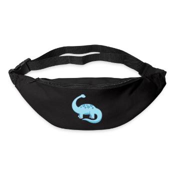Cute little blue dinosaur - Bum bag - black - Front