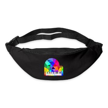Colorful Rainbow Piano Polygon Pianist Rainbow - Bum bag - black - Front