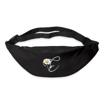 Letter E Daisy Heart - Bum bag - black - Front