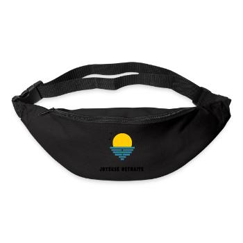 RETRAITE. BONNE RETRAITE. JOYEUSE RETRAITE. COEUR - Sac banane - noir - Devant