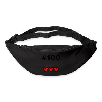 100. 100 ANS. 100e ANNIVERSAIRE. ANNIVERSAIRE 100 - Sac banane - noir - Devant