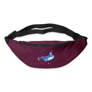 Blue whale pattern pastel tones - Bum bag - burgundy - Front