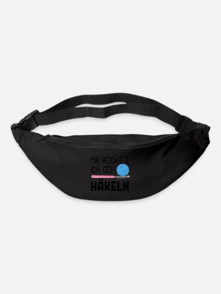 Häkeln Hobby Handarbeit Wolle Geschenk - Gürteltasche - Schwarz