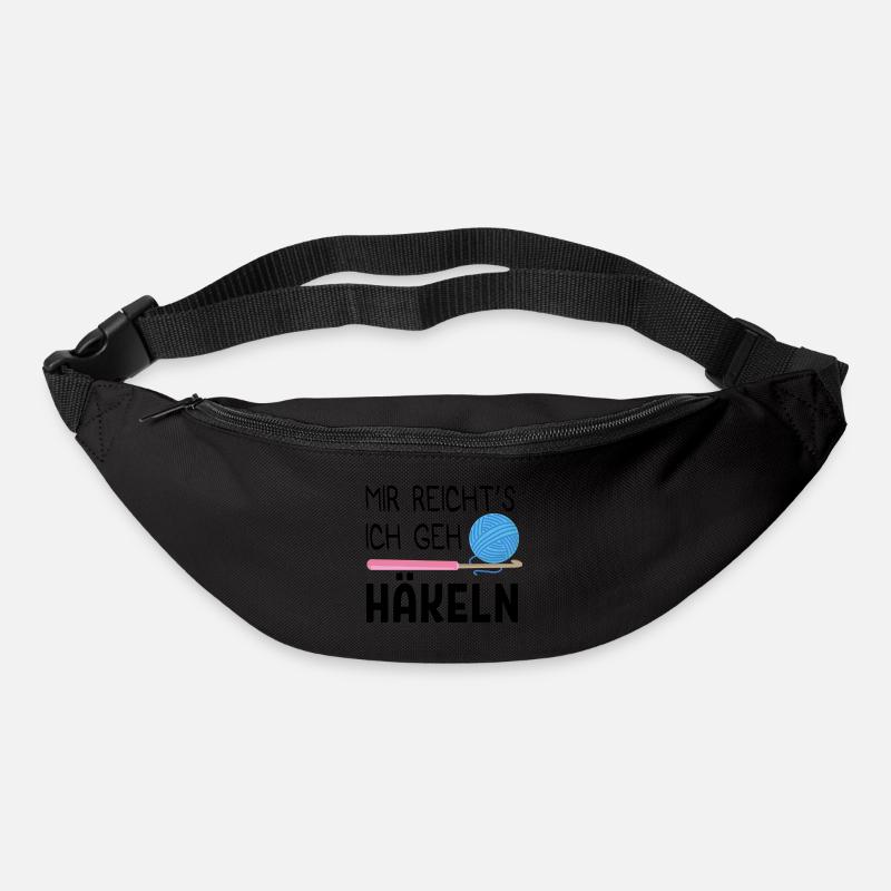 Häkeln Hobby Handarbeit Wolle Geschenk - Gürteltasche - Schwarz