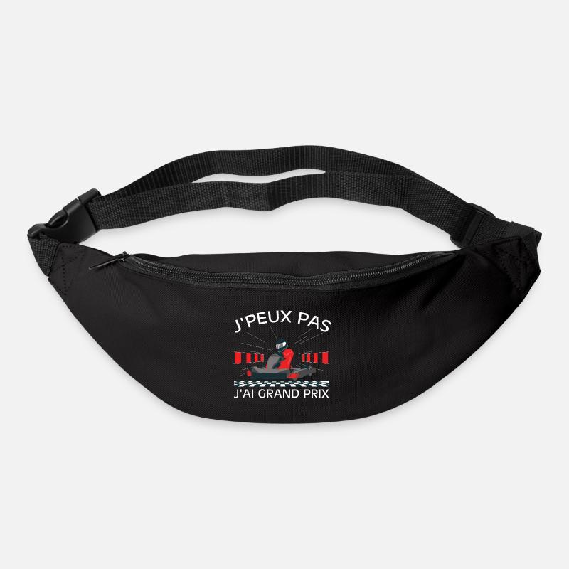 Ich kann nicht, ich habe ein Grand-Prix-Autorennen - Gürteltasche - Schwarz