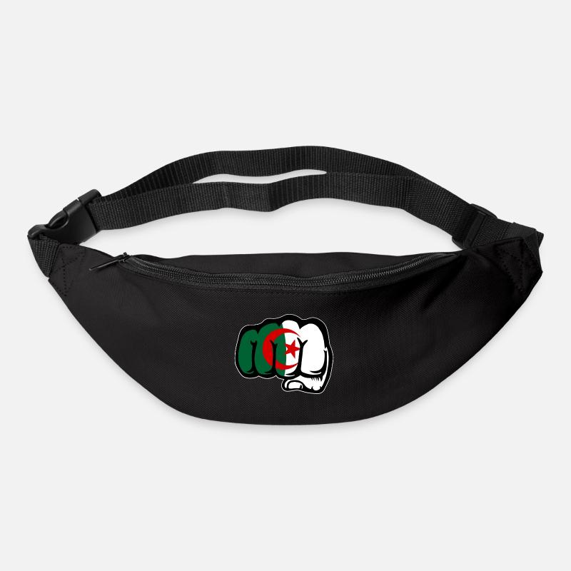 Drapeau de l’Algérie Main Poing - Sac banane - noir
