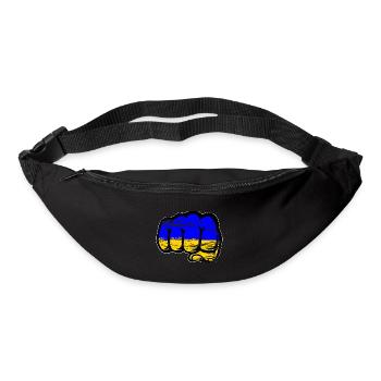 Ukraine Flagge Hand Faust used - Gürteltasche - Schwarz - Vorne