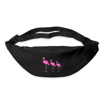 flamingo family mother child single parent - Bum bag - black - Front
