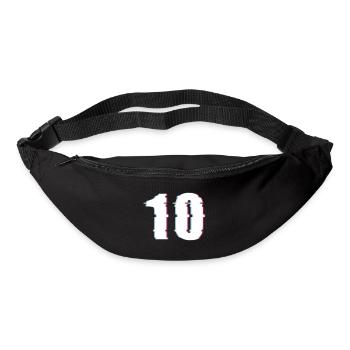 10 Effet de dix nombres Nombre déformé - Sac banane - noir - Devant