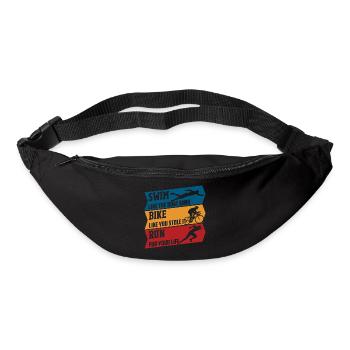 Natation - vélo - course - Sac banane - noir - Devant