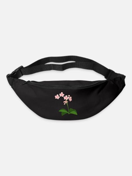 orchidée - Sac banane - noir