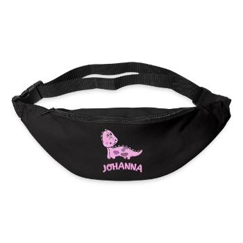 Dinosaur funny child Johanna gift birthday - Bum bag - black - Front