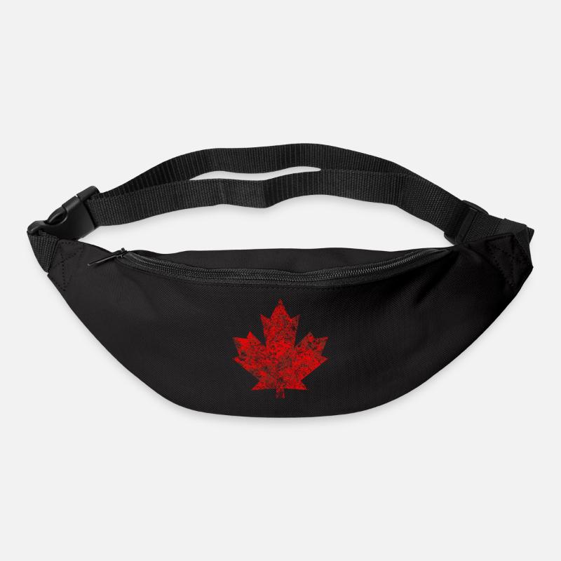 Canada Maple Leaf Ottawa Montréal Vancouver Québec - Sac banane - noir