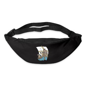 Viking Boat front - Gürteltasche - Schwarz - Vorne