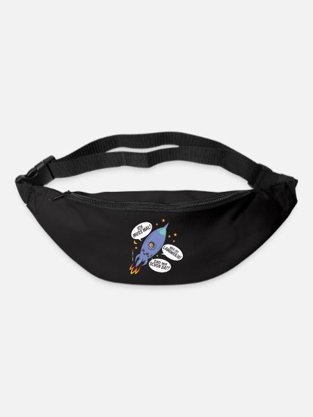 Astronaut in Rakete - Gürteltasche - Schwarz